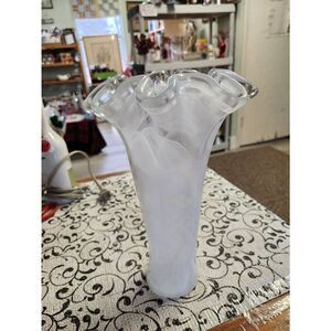 Italian Glass Handkerchief Vase